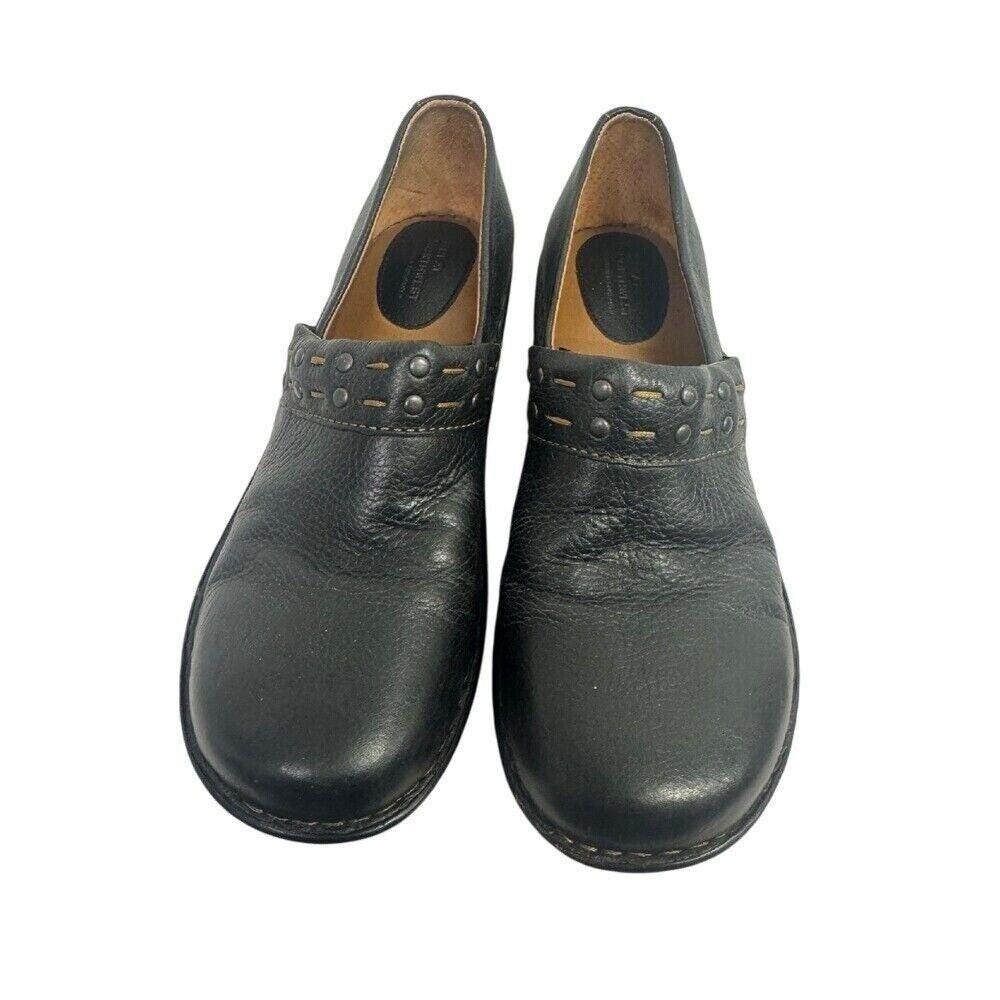 Great Northwest | Leather Clog Style Black Slip On Shoes | Size 9 1/2
